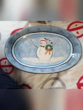 Vintage Snowman Serving Platter